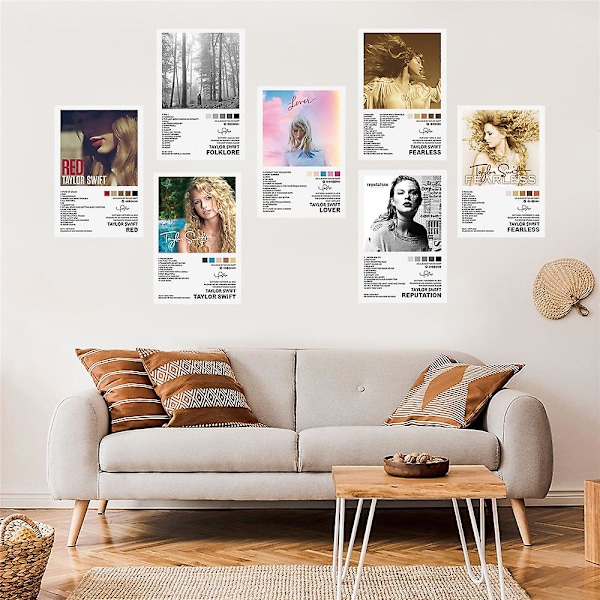 12 Pack Taylor Swift Album Poster Prints Album Cover Wall Art Decor Gåvor För Swiftie Ts Fans Musikälskare