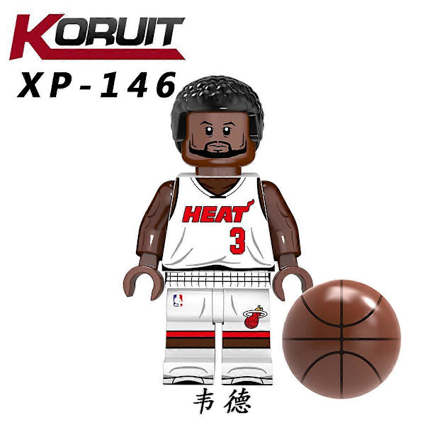 KT1021 G0107 basketballstjerner Kobe Curry, Jordan, Dandy James byggeklodser minifigur XP145-153
