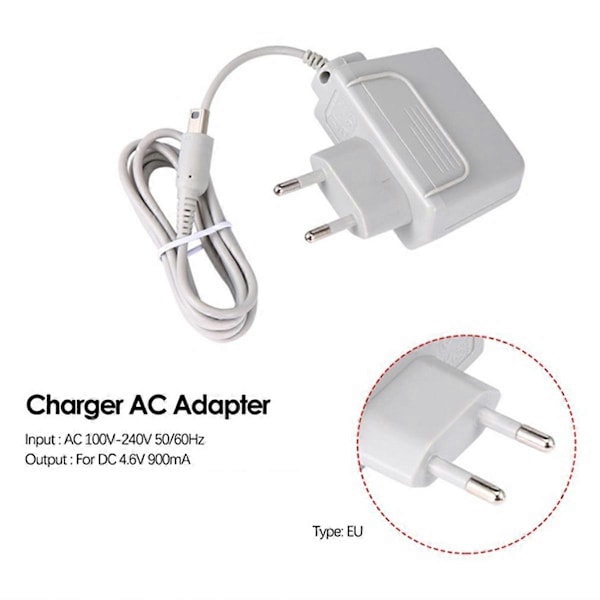 Laddare AC-adapter för Nintendo För Nya 3DS XL LL För DSi DSi XL 2DS 3DS 3DS XL EU-KONTAKT
