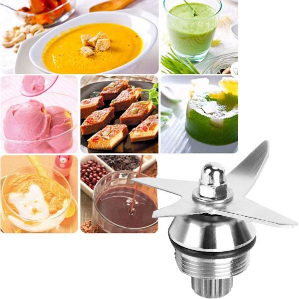 Blenderblad, rostfritt stål 4 blad blenderblad montering reservdelar tillbehör