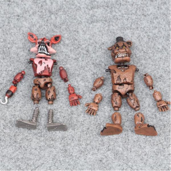 6 stk./sæt Fnaf samlede actionfigurer legetøj inspireret af Five Nights At Freddys, samleobjekter model dukker, gaveidé til børn & voksne spil fans