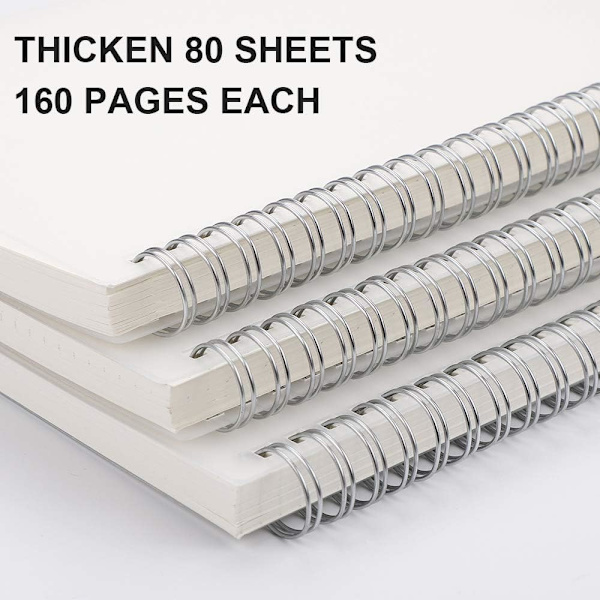 Dot Grid Spiral Notebook - 3-pak, Grid Journal,