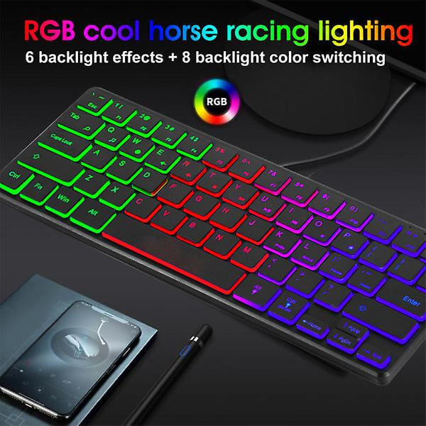 Vedenpitävä Mini Compact Gaming Keyboard 64 näppäimelle Gaming Keyboard RGB-taustavalo Ultra Compact Mini Keyboard PC-pelaamiseen