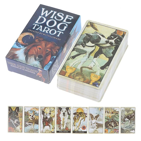 Wise Dog Tarot-kortit Oraakkelikortit Juhlaprofetia Ennustaminen Lautapeli Kortit pulmapelit, seurapelit