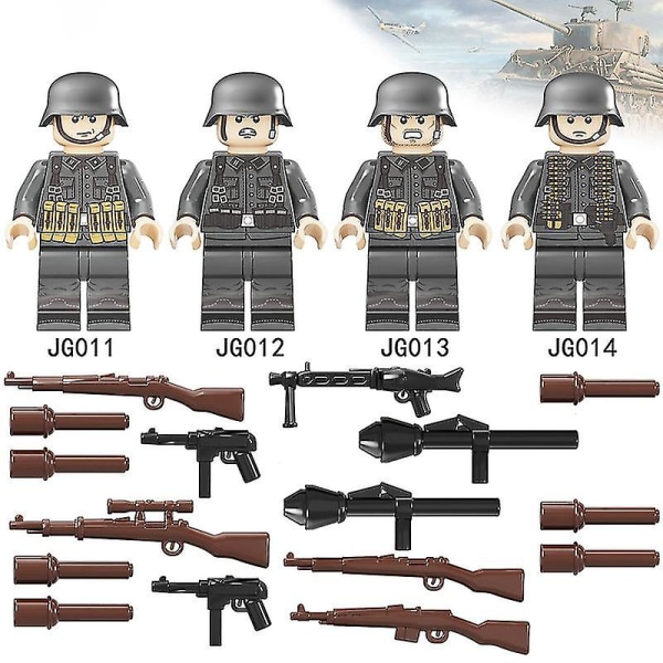 Saksan armeijan rakennuspalikat armeijan aseet lasten lelut YIY