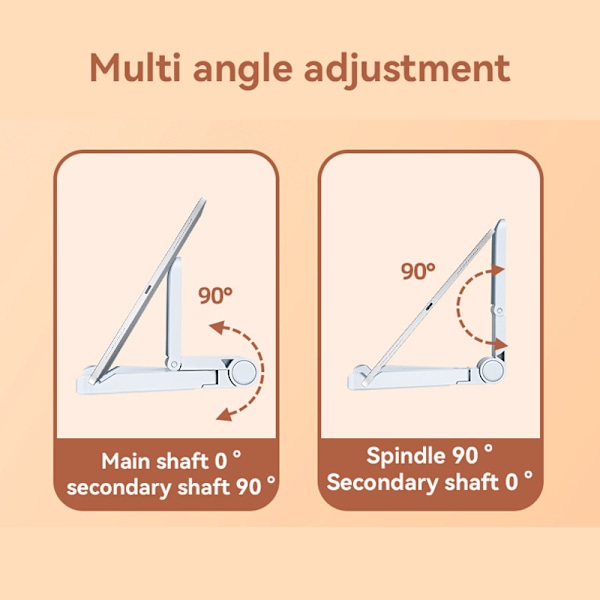Basics Multi-Angle bærbar stativ for iPad-nettbrett, e-leser og telefon for direktestrømming, videotitting og nettkurs