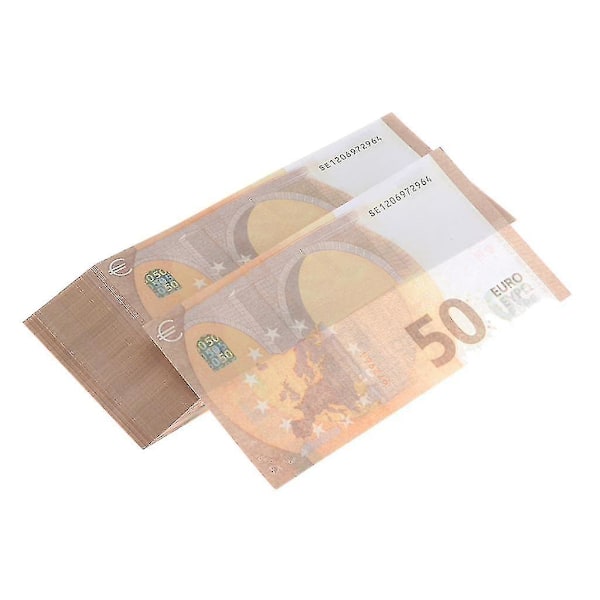 100 kpl Euro-leikkileikkiä hauskaa leikkirahaa rekvisiitta nimellisarvo taikarekvisiitta A-VÄRI B(WS)