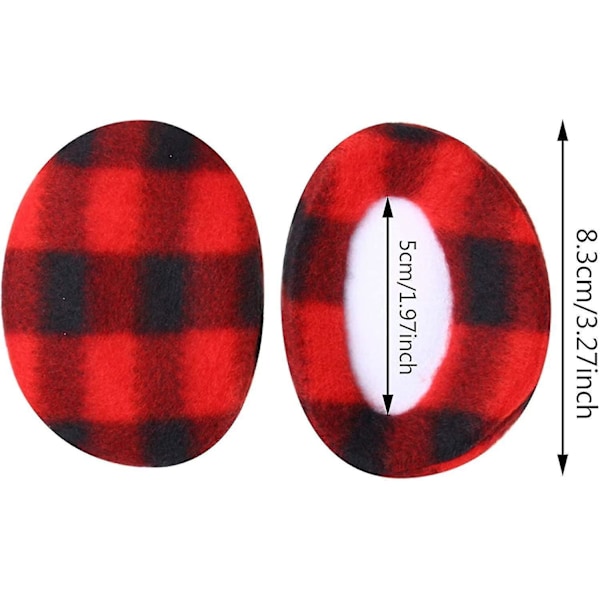 6 par öronmuffar bandlösa fleece öronvärmare vinter öronmuffar unisex, 6 färger