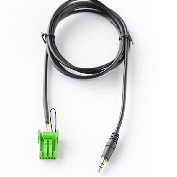 6-nastainen vihreä liitin Stereo 3,5 mm Jack Audio Aux-in Mp3-kaapeli Jazz Fit 2002-2006