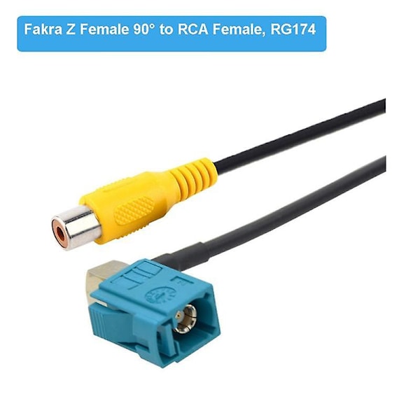 Fakra Z Hona till RCA Hona Videokabel Adapter Bil Backkamera Adapterkablar för (A)