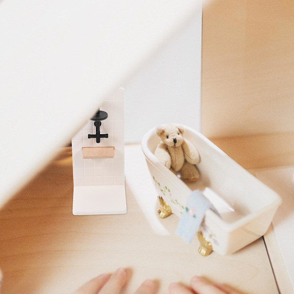 Dukkehusmøbler Bad Miniatørmøbler Dukkehus Dusjrom Modell
