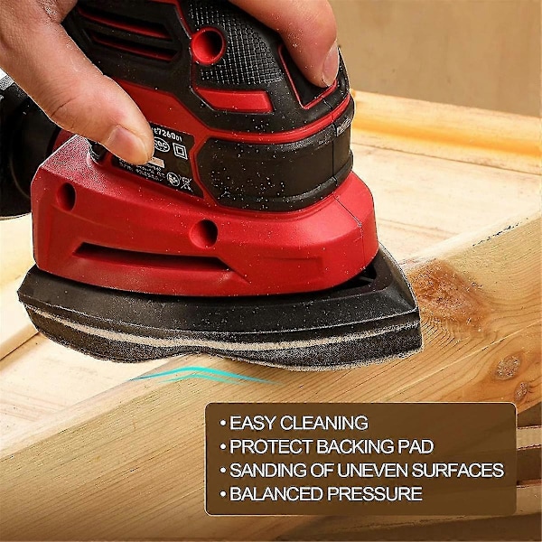 5-pack Mus Slip Interface Pad Kardborre, Triangel Slipdyna med 5 Hål, Mus Slipmaskin S