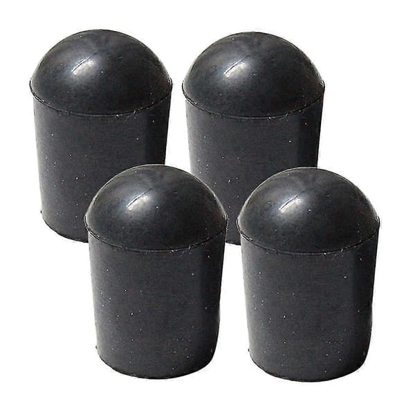 4 stk. sorte gummispids 10 mm diameter til kontrabas endepin