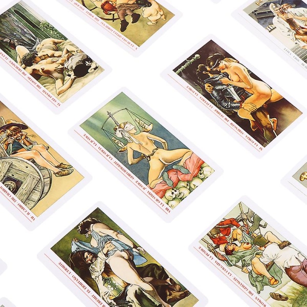 Decameron Tarot-kort - Profeti Spådom Deck Selskabsspil Brætspil Puslespil til at styrke venskabet