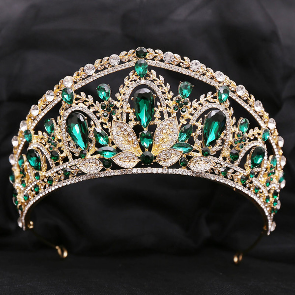 Voksen Princess Crown Kc Gold Hodeplagg Kvinne Rhinestone Hårtilbehør Glitrende Tiara For Maskerade Ball Bankett Cosplay Silver