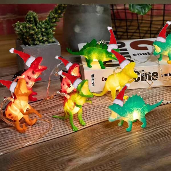 10 LED Dinosaur String Julepynt Lys Dinosaur Lys Natlys Til Børns Soveværelse