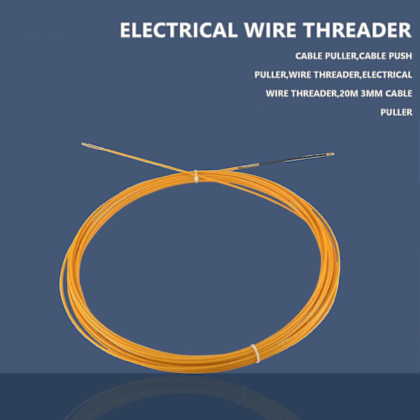 20m 3mm Veiledningsenhet i glassfiber Elektrisk kabeltrekker Duct Snake Rodder Fiskebånd Wire Ty