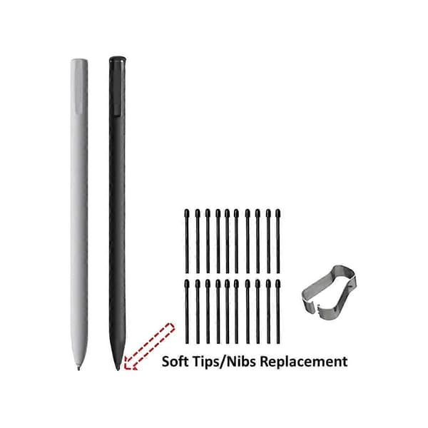 (20-pack) Markörpennspetsar/Stift för Remarkable 2 Stylus Penna Ersättning Mjuka Spetsar/Stift Svart