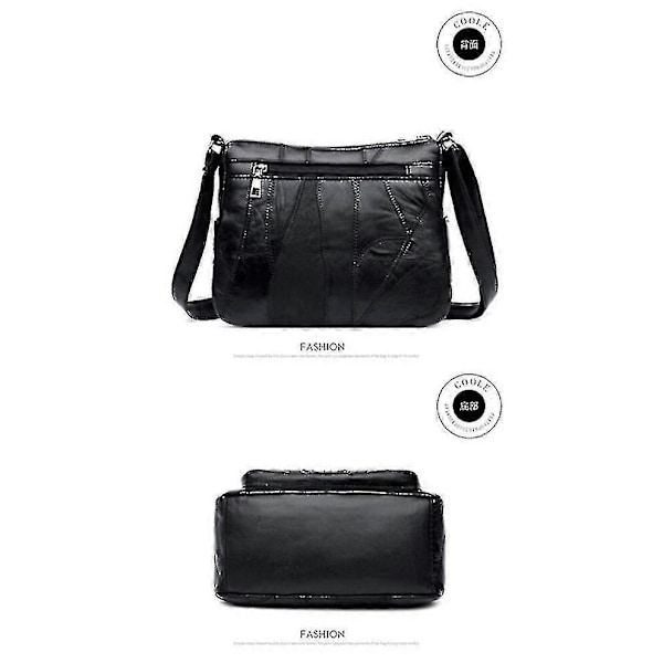 Dame Skuldertasker Lammeskind Ægte Læder Messenger Taske Dame Skulder Crossbody Taske
