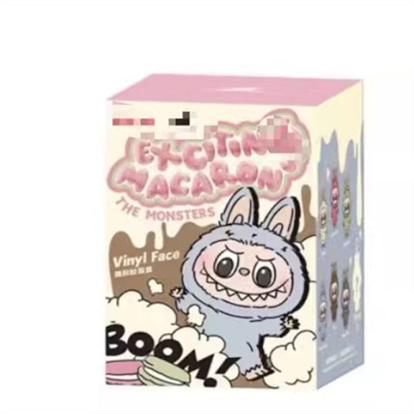 1 stk POP MART LABUBU The Monsters Spennende Macaron Plysjdukker Figurleker Overraskelsesbokser (Farge Tilfeldig)