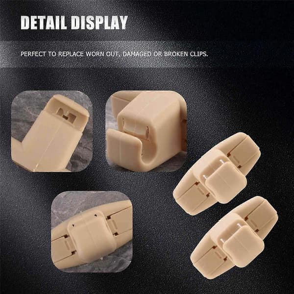 2X Beige solskærm klip holder beslag 51168243575 til E46 3-serie 325 M3