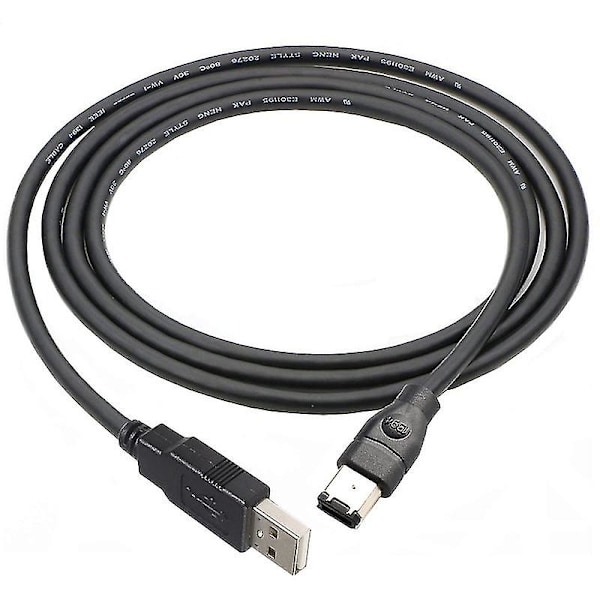 For JUNSUNMAY 1.8m Firewire IEEE 1394 6-polet Han til USB 2.0 Han Adapter Konverterkabel