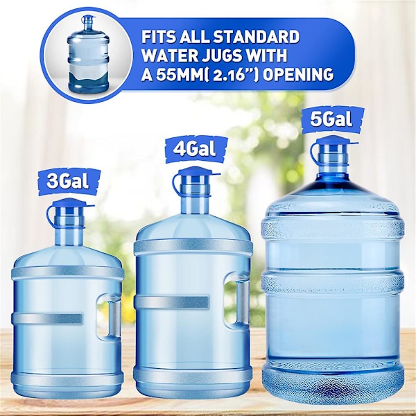1/4st återanvändbara multifunktionella kannpluggar, vattenbehållare, hinklock för 55 mm flaskor
