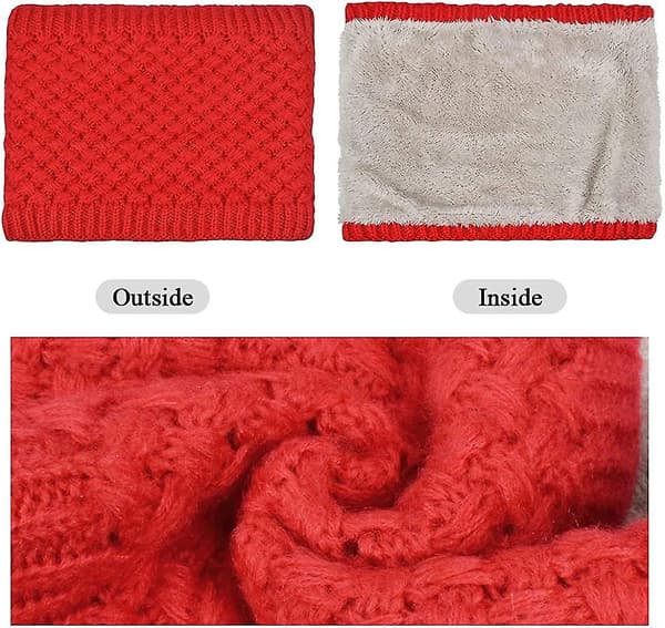Dame Strikket Snood Halsvarmer Loop Pels Halsvarmer Wrap Sjal