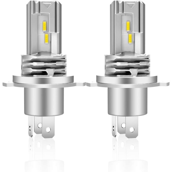 H4 LED -polttimo 6500K auton ajovaloihin, lähi- ja kaukovalot, korvaa halogeeni- ja xenon-ajovalot (2 kpl)