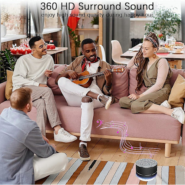 Bärbar Bluetooth-högtalare, Bluetooth-högtalare med LED-lampor, Trådlös högtalare