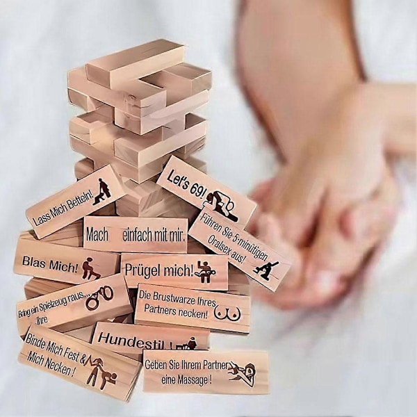 Super Naughty Block Tower Spill Valentine Date Night Stableklosser 48 stk