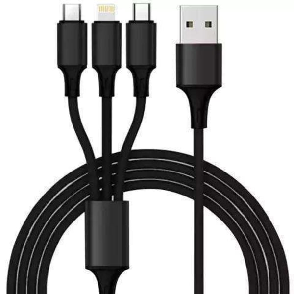 3in1 Micro USB / Lightning / USB Type-C USB-kaapeli
