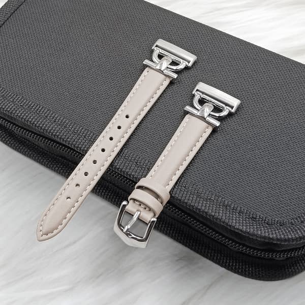 Äkta läderrem för Fitbit Versa 4/3/Sense - Roséguld