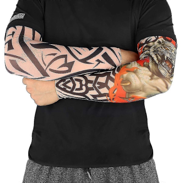 6 stk. Kunst Arm Fake Tatoveringsermer Deksel For Unisex Party Kul Mann Kvinne Mote Tatoveringer & Kroppskunst Midlertidig Vanntett cy