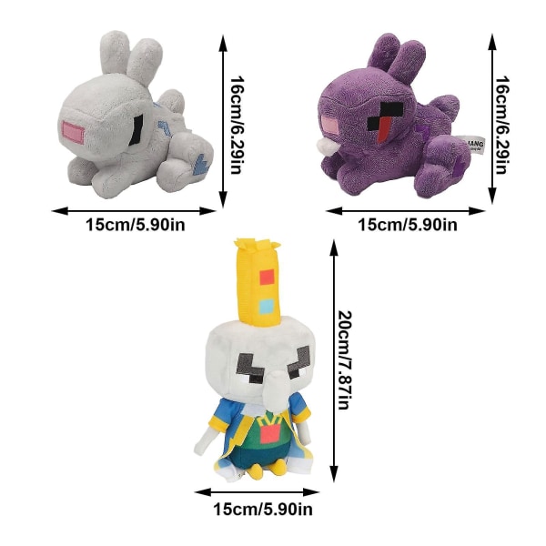 My World Terraria Bunny Rabbit Plush Happy Explorer Arch Illager Gosedjur Leksak Plyschdocka Leksak (sh) C