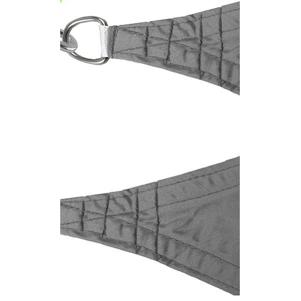 Skygge seil hage balkong hydrofob polyester PES trekant 3 x 3 x 3 m grå