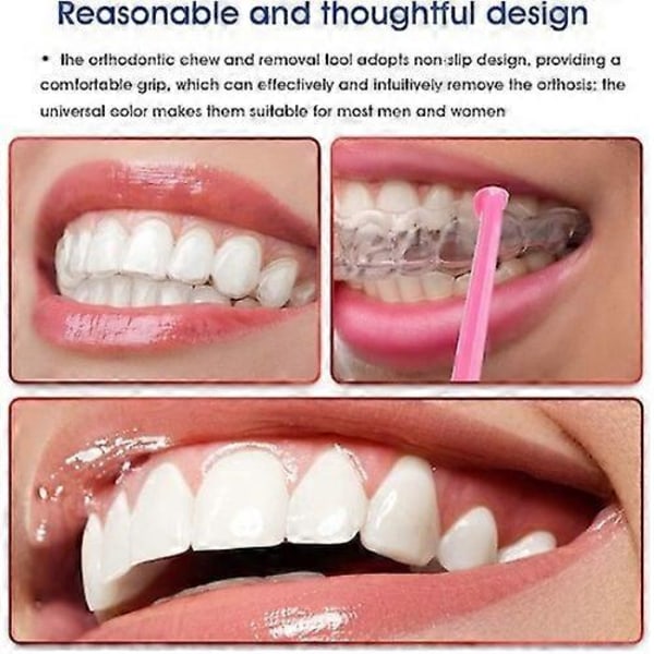 Verktyg för att ta bort aligners, lätt att bära, skonsam mot aligners, 10 st flerfärgade, ABS-plast för säkerhet och tillförlitlighet