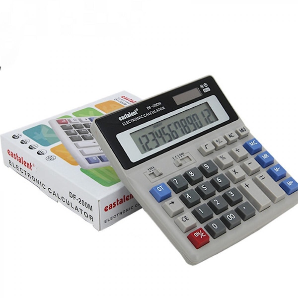 SSRGV Stor Tast Lommeregner Kontor Bordregner, 12 Cifret Stort LCD Display, Funktionel Elektronisk Lommeregner