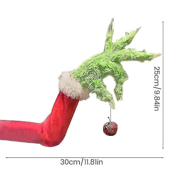 Juldekoration The Grinch Stal Christmas Tree Krans Plysch Hand Props