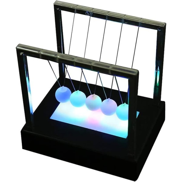 Cradle Desktop Gadget Led Multi-color Change Shine Light Ball Balance Ball Physics Science Toy Desk Decoration waner