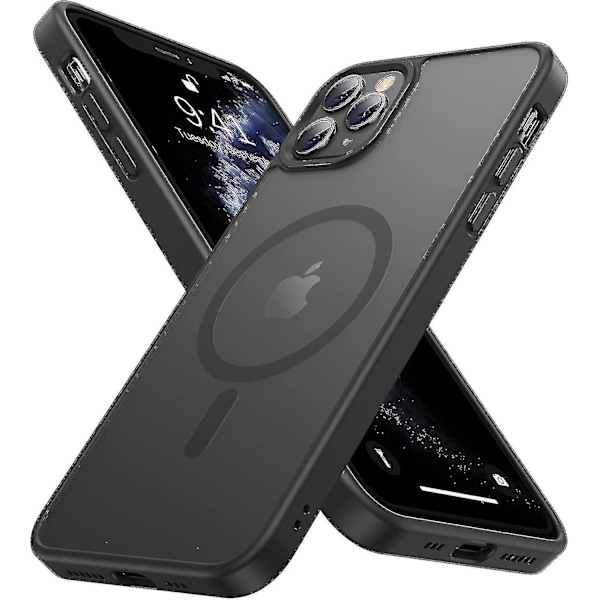 Starkt Magnetiskt Skal för Iphone 11 Pro [Kompatibelt med MagSafe] Skyddande Stötsäkert Skal för Iphone 11 Pro 5.8\" (svart)