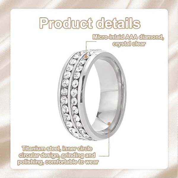 8 st Slipsring Slipsspänne Herr Strass Slipsring Guld Slipsring för Män Svart Silver Slipsring för Slips Solid Slipsnålar Tillbehör med Glans