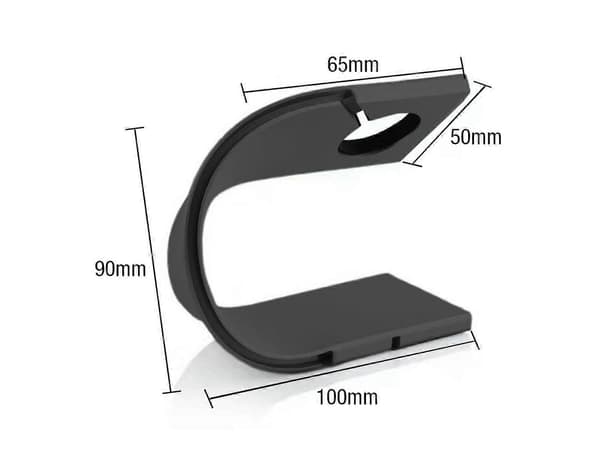Trådløs laderholder for Apple Watch trådløs lader grå
