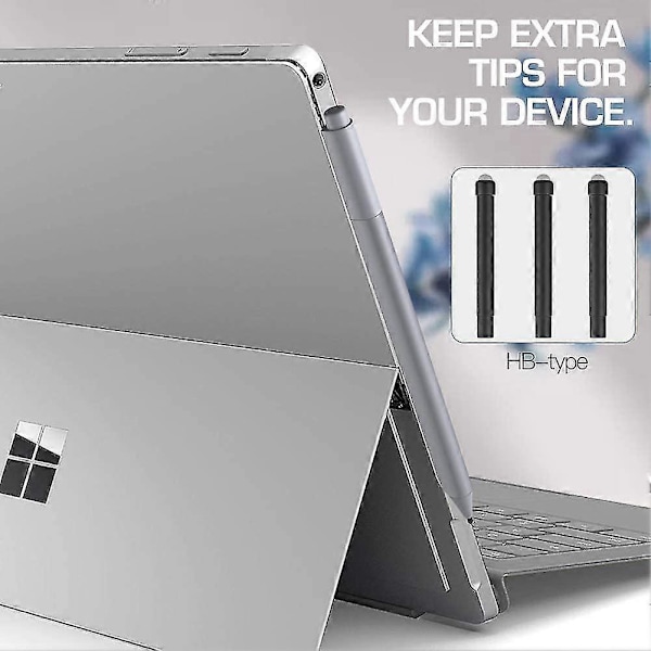 3 st Stylus Penna För Microsoft Surface Pro 8/7/6/5/4/3/x, Surface Go 3/2/1, Surface Book/laptop Med Raderknapp