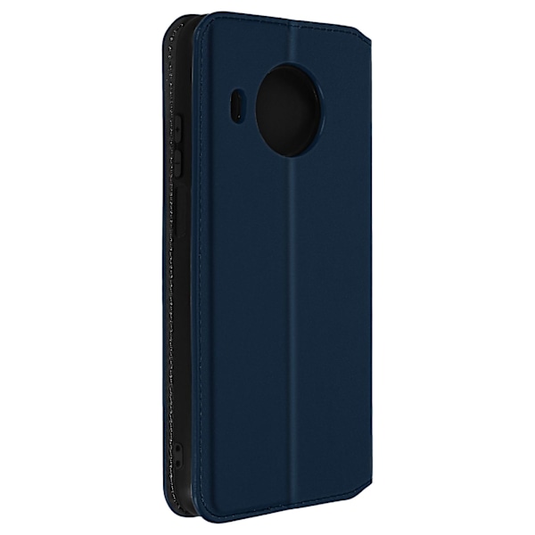 Kotelo Nokia X10 ja X20 simpukankuori lompakko toiminto videotuki - tummansininen 12