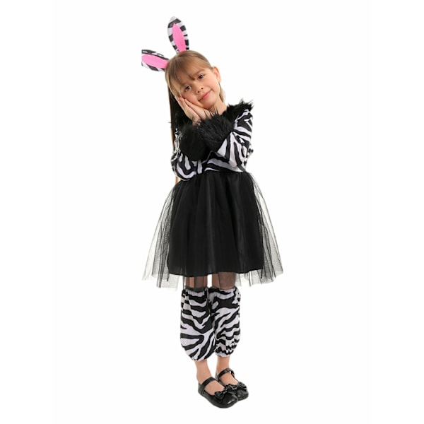 Hästman Djur Jumpsuit Barnkläder Rollspel Cos Party Scenföreställning Kläder Färg: Zebra Kjol