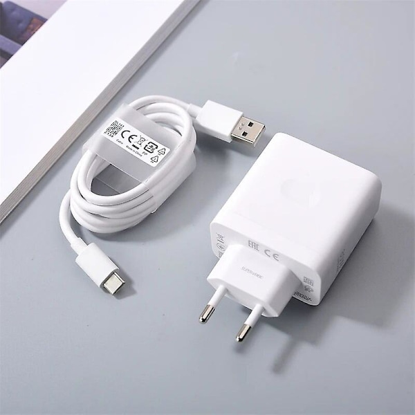 OPPO Reno 10 9 8 Pro Plus Rask lader 80W EU/US Supervooc Strømkabel Adapter Type C For Find X5 X6 X3 A96 Oneplus 11 9 8 Pro~8957