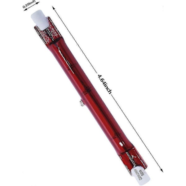500 Watt Ruby Kompatibel med Heatmaster R7 Halogen Varmelampe til Havevarmer - Pakke med 4 - På lager