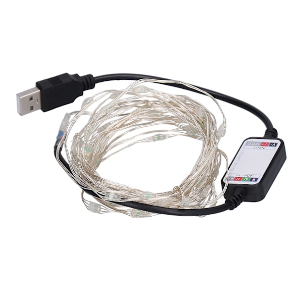Strålkastare Usb Led Färgglada Rgb Vattentät Koppartråd Musik Ljussträng Jul Dekoration Ljus