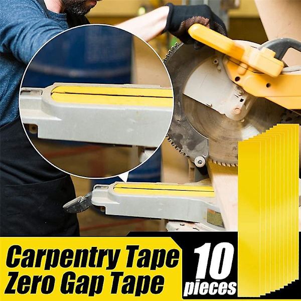 10-pack Zero Woodworking Tape för mer exakta snitt på geringssåg och kapsåg PVC självhäftande remsa